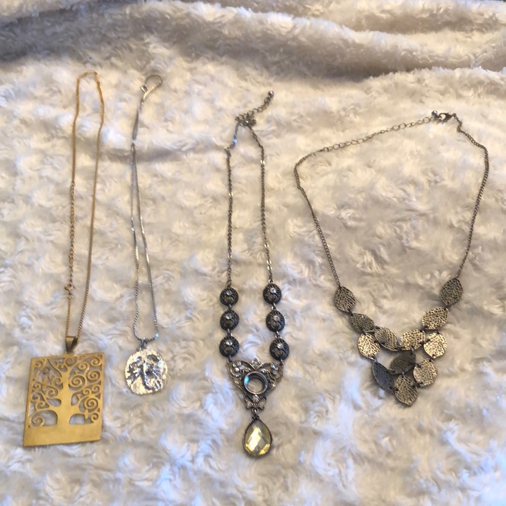 Set of four necklaces